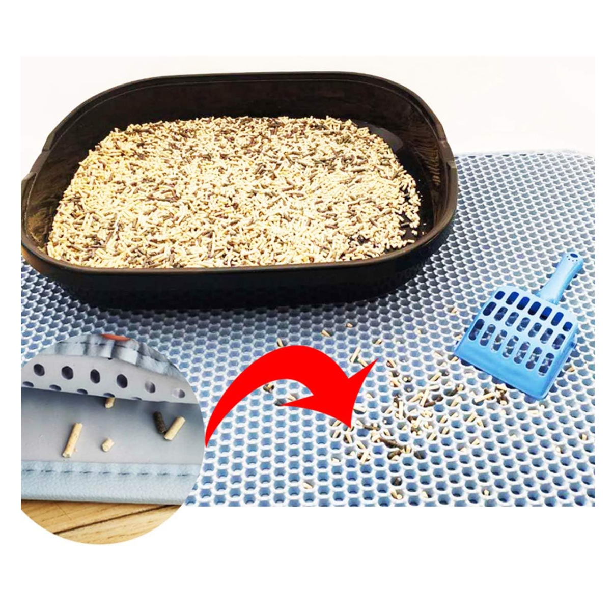 Miniatura 8 de Tapete Salida Arenero Gato Limpieza